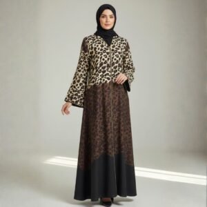 عباية كريب ملكي فاخر - مقاس موحد AB112