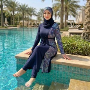 بوركيني أنيق ومحتشم للسباحة AB125