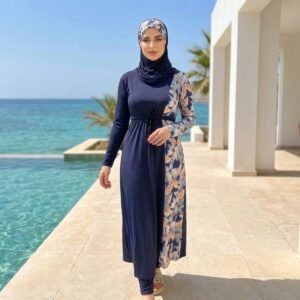 AB127  بوركيني أنيق ومحتشم للسباحة