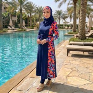 AB131 بوركيني أنيق ومحتشم للسباحة