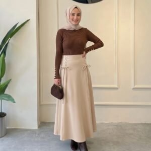 Jupe طويل برباط جانبي AB145